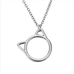 NEW Meow Meow Cat Necklace NWT NEW Silver Tone